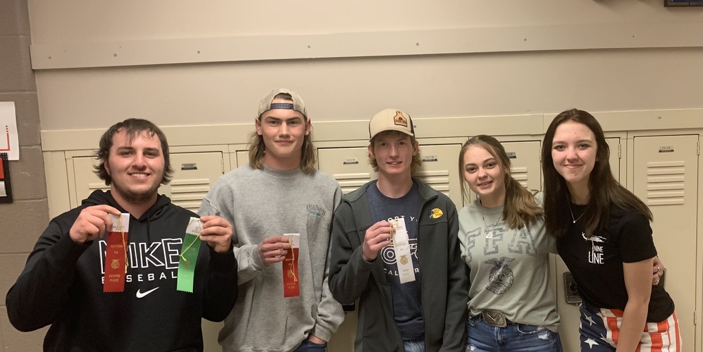 The Section 7 Ag Mechanics CDE Team. Jaylen Dion,  Dylan Ohlson, Cody Peterson, Bella Ray and  Brianna Gibson. 